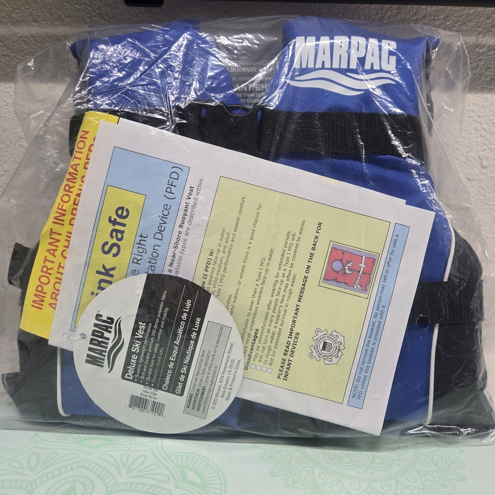 NWT-MARPAC Infant/Child Deluxe Ski Vest, Near-Shore Buoyant Vest-Type II PFD